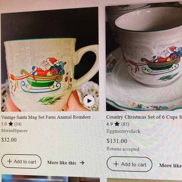 Vintage Santa farm animals Christmas mug - Picture 6 of 6